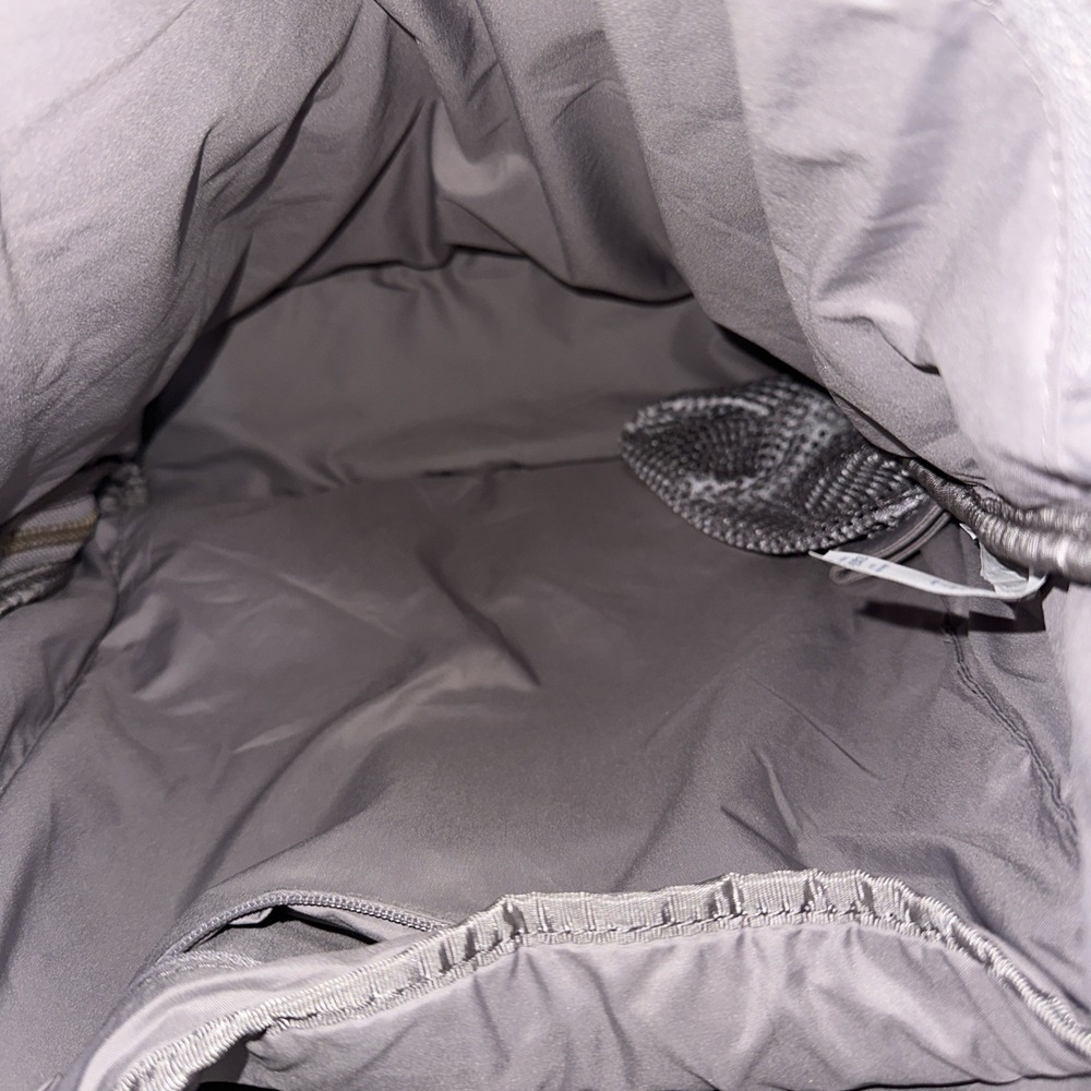 Lululemon Drawstring Backpack Bag Silver Gray - Picture 7 of 9
